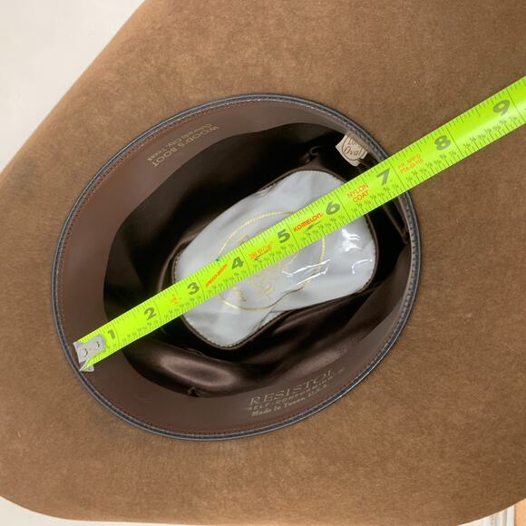 Vintage Resistol Chestnut Brown Las Vegas 5X Beaver Western Hat Sz 6 3/8 Boxed - Picture 13 of 15